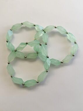 Mint Green Vintage Stretchy Stackable Casual Boho Spring Summer Bracelets